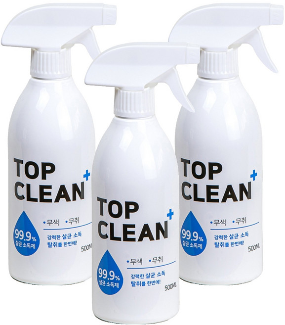 탑크린플러스 살균 소독제, 3개, 500ml