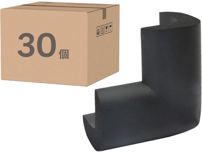 L型加厚防撞角 30個, 1組, 黑色