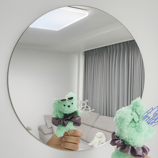 비타벨로 벽에 붙이는 아크릴 거울, 원형