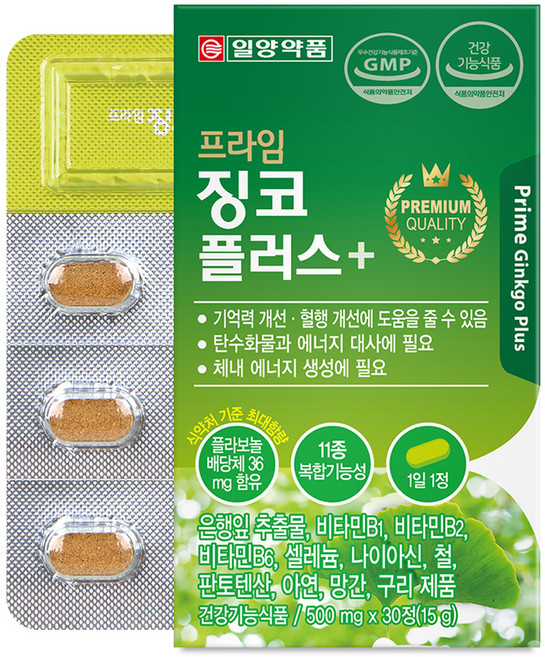 일양약품 프라임 징코 플러스, 30정, 1개