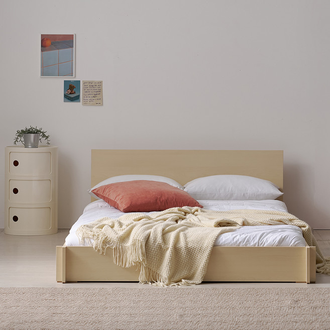 웰퍼니쳐 베네비 플랫형 미드헤드 침대프레임 방문설치, 우드