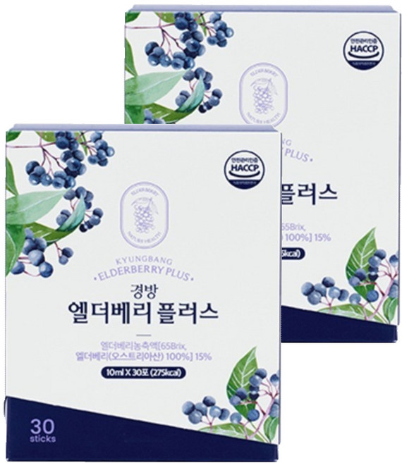 경방 엘더베리 플러스 액상 스틱, 60개, 10ml