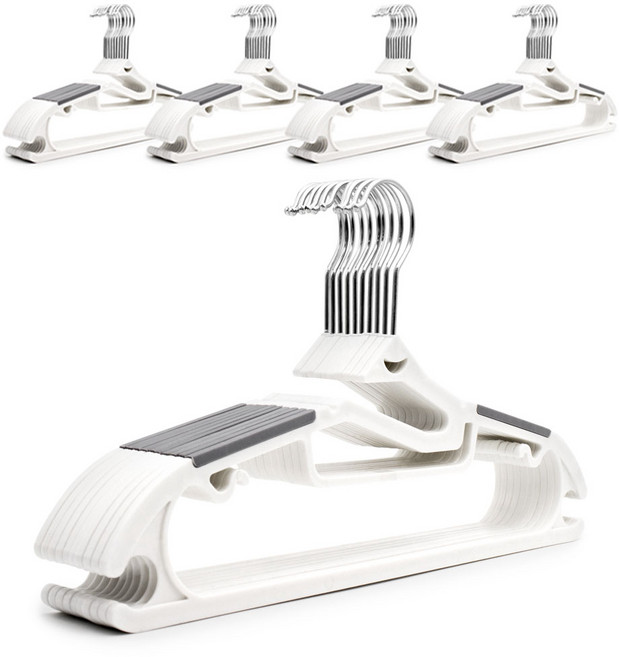 예밀 논슬립 회전 옷걸이, 화이트, 50개