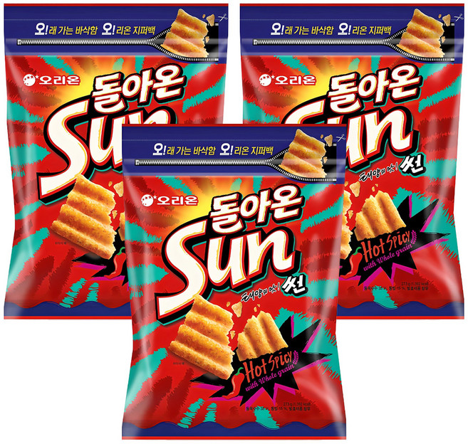 오리온 태양의 맛 썬, 273g, 3개