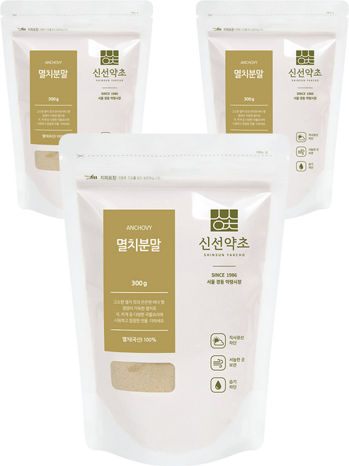 신선약초 멸치분말, 300g, 3개