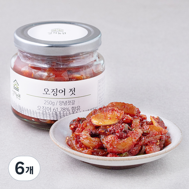 상하농원 오징어젓, 250g, 6개