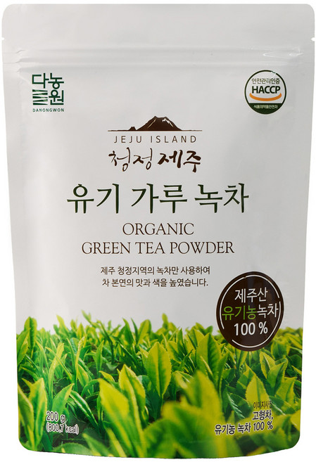 다농원 청정제주 유기 가루 녹차, 200g, 1개입, 1개