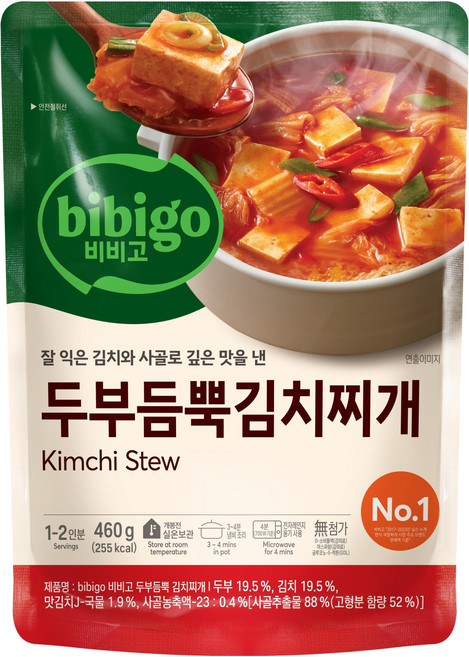 비비고 두부듬뿍 김치찌개, 460g, 1개