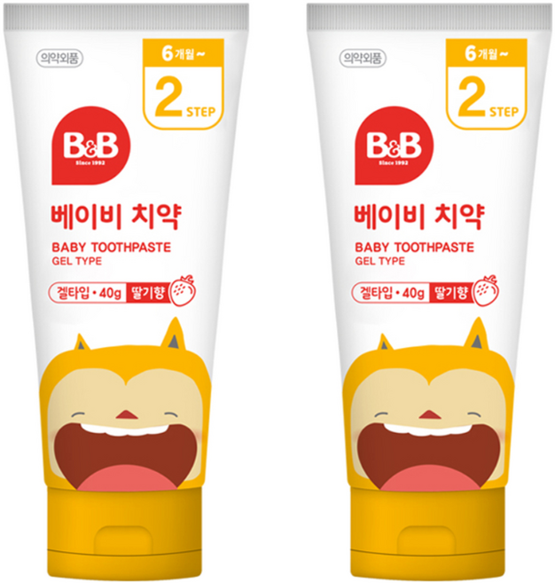 비앤비 베이비지 치약, 40g, 2개