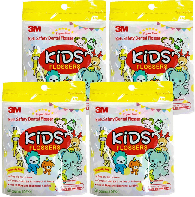 쓰리엠 키즈 치실, 38개입, 4개