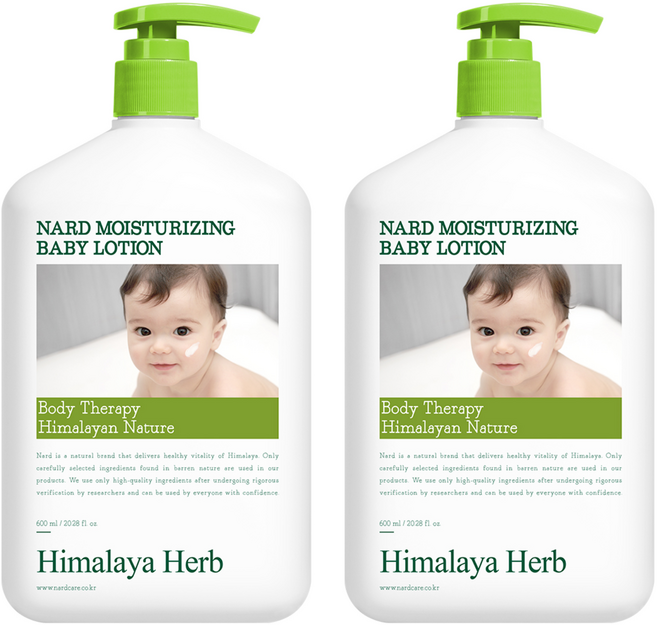 나드 고보습 베이비 로션, 2개, 600ml