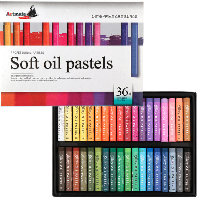 아트메이트 전문가용 아티스트 소프트 오일파스텔, 36색, 1개
