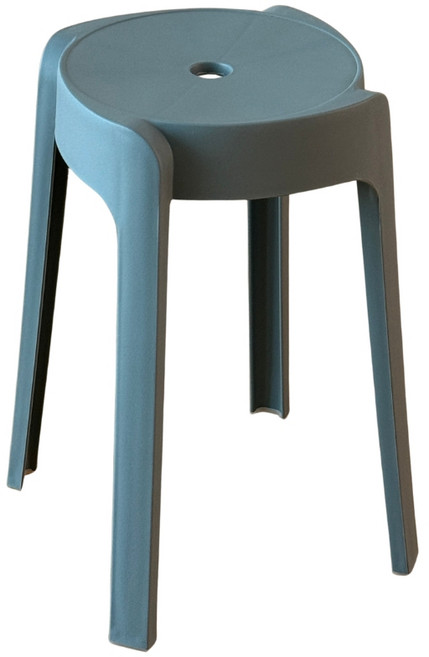 일상도구 원형 간이 스툴, 블루, 1개