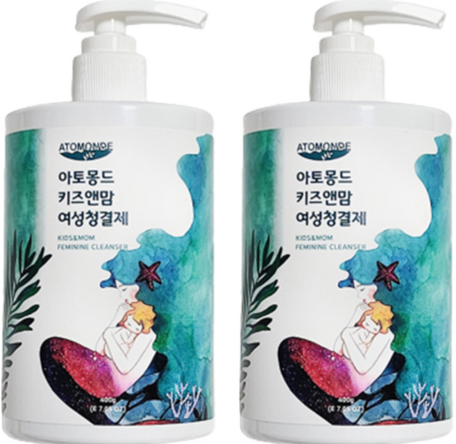 아토몽드 키즈앤맘 여성청결제, 400g, 2개