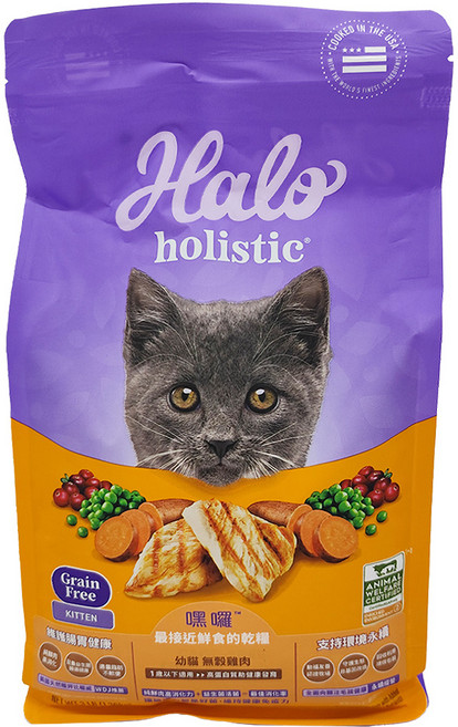 Halo 嘿囉 幼貓用 無穀乾飼料, 雞肉, 1360g, 1包