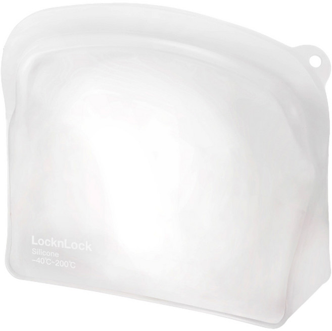 LocknLock 樂扣樂扣 白金矽膠好站密封袋 M, 白色, 1個
