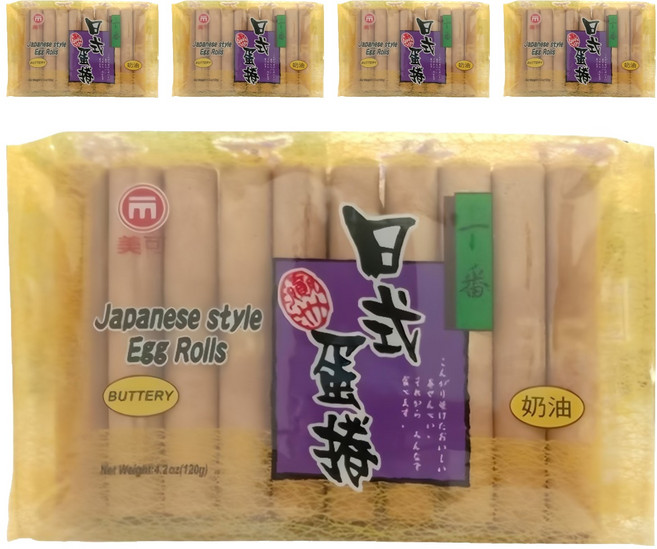 MICO Foodstuff 美可食品 日式蛋捲 蛋奶素 奶油, 120g, 5包