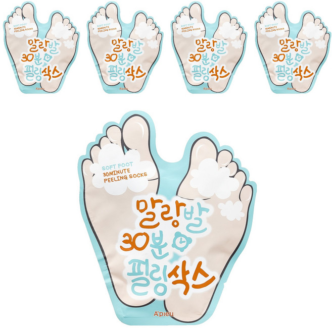 어퓨 말랑발 30분 필링 삭스, 1개입, 5개, 40ml