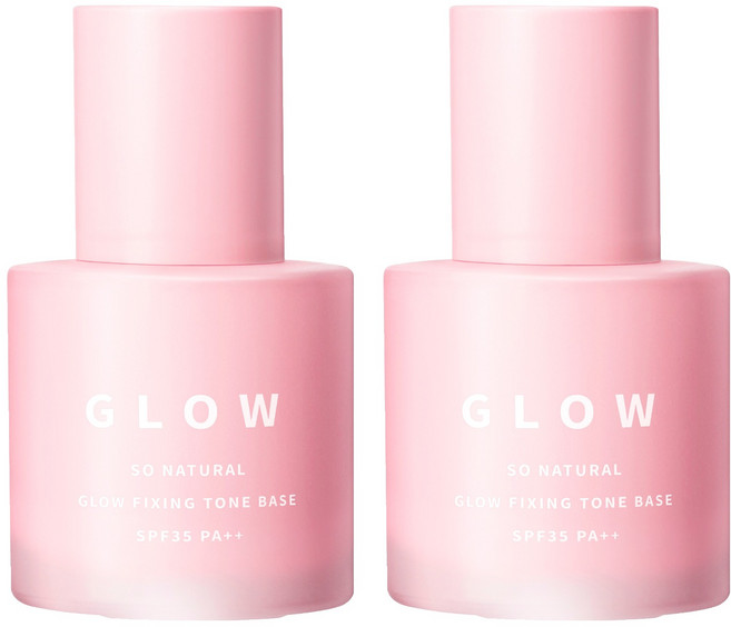 쏘내추럴 글로우 픽싱 톤 메이크업 베이스 30ml, 핑크아이보리, 2개