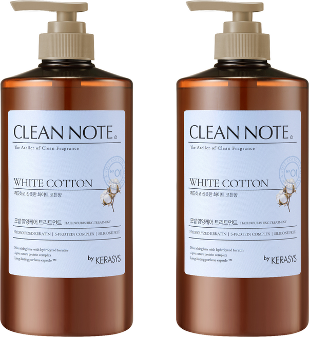 KERASYS Clean Note白棉麝香護髮乳, 800ml, 2瓶