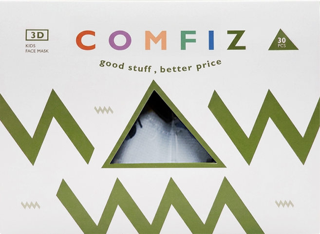 COMFIZ 康菲 3D兒童醫療口罩 7~12歲適用, 30片, 1盒, 自由翱翔