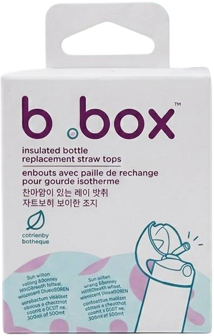 B.box 兒童不鏽鋼吸管水杯 替換吸嘴組 2個, 2個替換吸嘴組, 1組