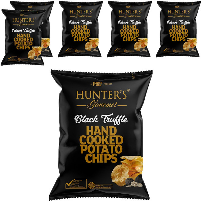 HUNTER'S gourmet 手工洋芋片 黑松露味, 125g, 6包