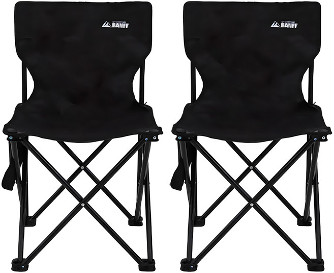 밴프 아르카 캠핑체어 대, 블랙, 2개