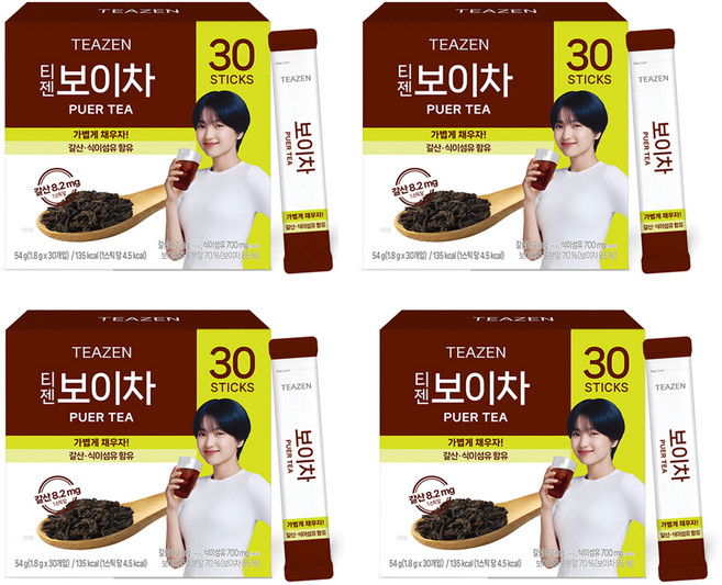 티젠 보이차 추출분말, 1.8g, 30개입, 4개
