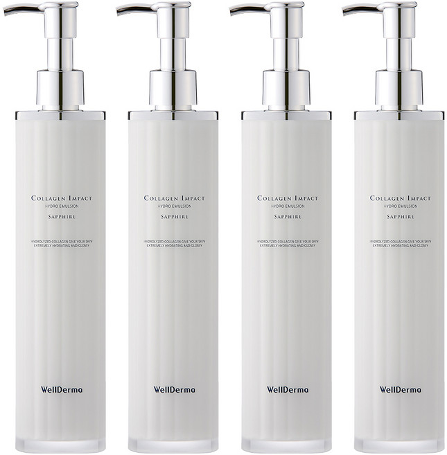 WellDerma 藍寶石膠原蛋白Impact水乳液, 100ml, 4個