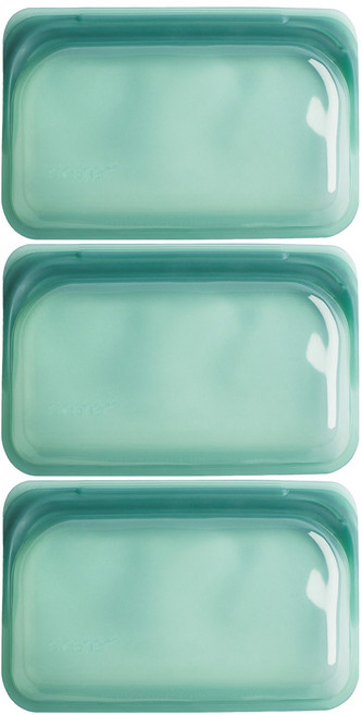 stasher 長形矽膠密封袋 飛瀑藍 293.5ml 60g, 19.05 x 11.43 x 2.54cm, 3個, 1入