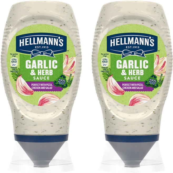 HELLMANN'S 美乃滋 大蒜香草, 2個, 250ml