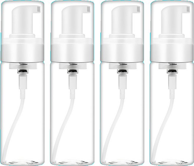 REAL PICKY 泡沫慕斯按壓瓶 60ml, 4個, 透明