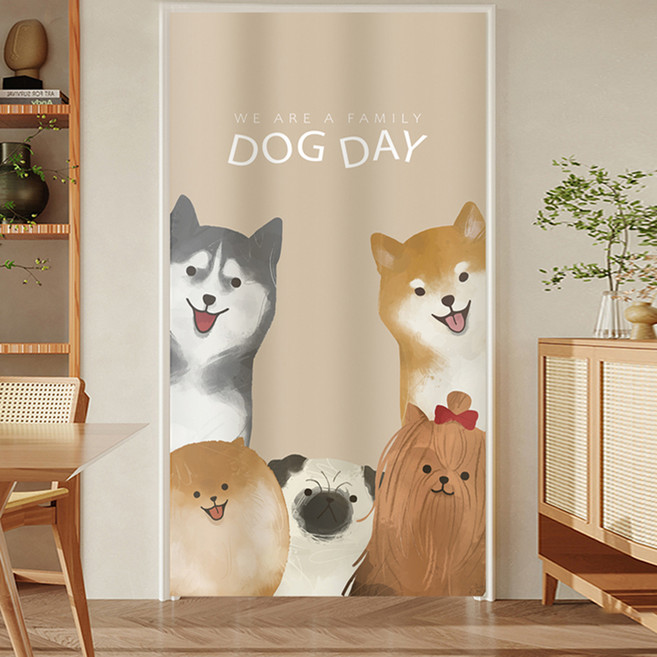 BonBon naturel 日式長門簾, 萌狗家族 棕色