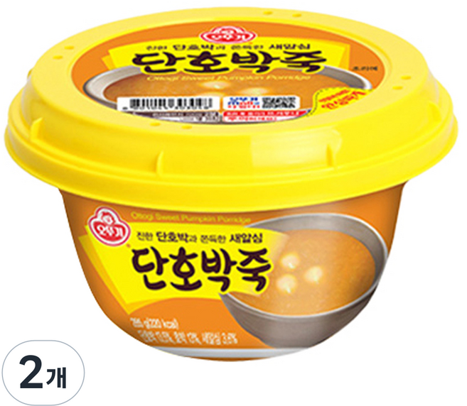 오뚜기 단호박죽 상온, 285g, 2개