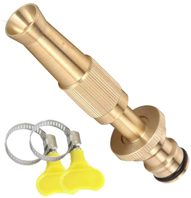 핑크아울 고압분사기 황동 + 나비고정밴드 2개, 1세트