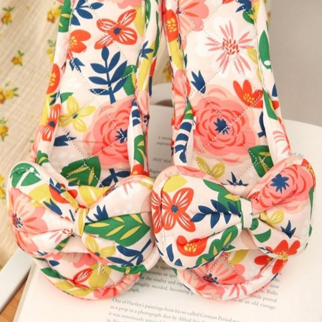 에버하우스 러블리 가든룸 플라워 거실화, 오렌지, 1개