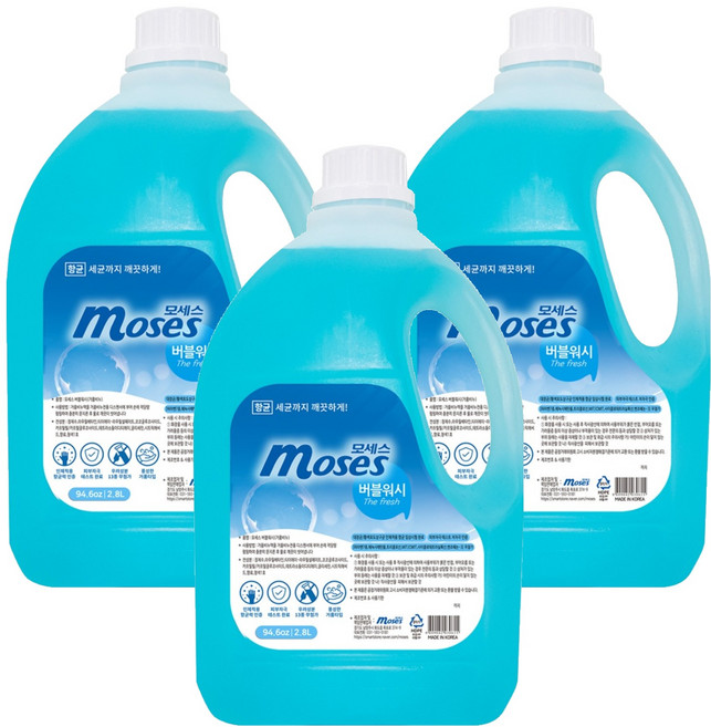 모세스 항균 거품 손세정제 더프레쉬향, 3개, 2.8L