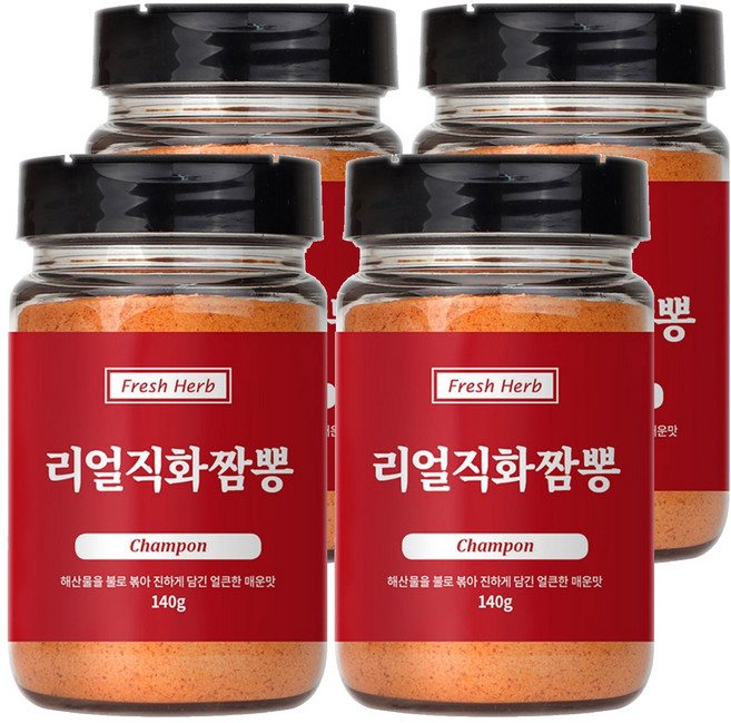 신선약초 리얼 직화 짬뽕 분말, 4개, 140g