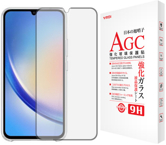 YADI 亞第 水之鏡 AGC全滿版手機玻璃保護貼 6.5吋, 1個