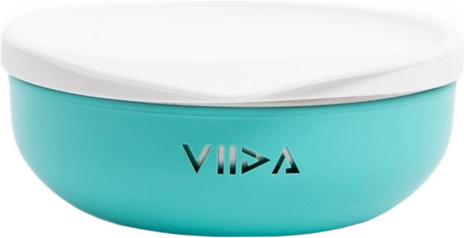 VIIDA Soufflé 抗菌不鏽鋼餐碗, 湖水綠, 1個