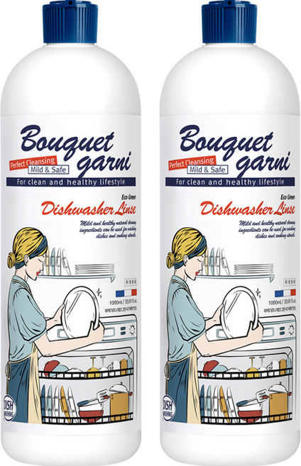 부케가르니 에코 그린 식기세척기 린스, 1L, 2개