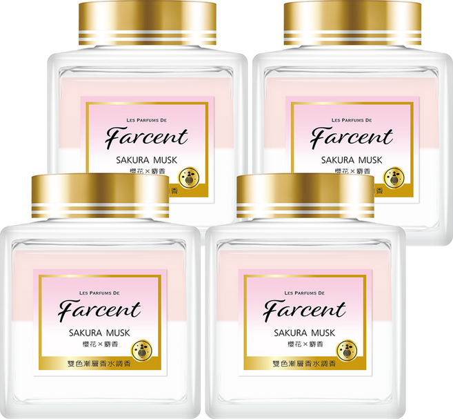 farcent 花仙子 香水 室內香氛膏, 櫻花麝香, 150g, 4罐