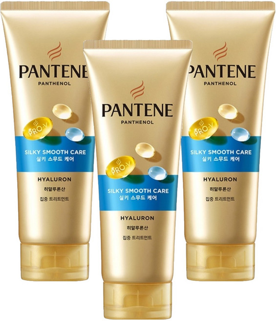 팬틴 실키 스무드 케어 집중 트리트먼트, 220ml, 3개