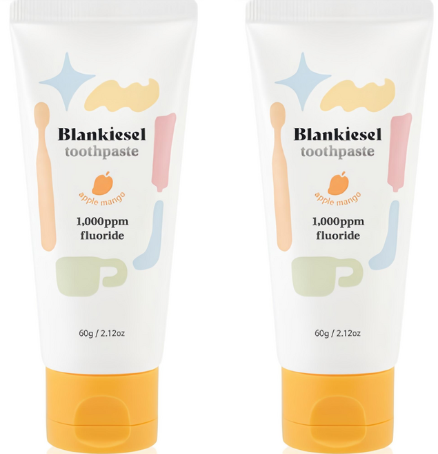 블랑키즐 아기 치약 애플망고향, 60g, 2개