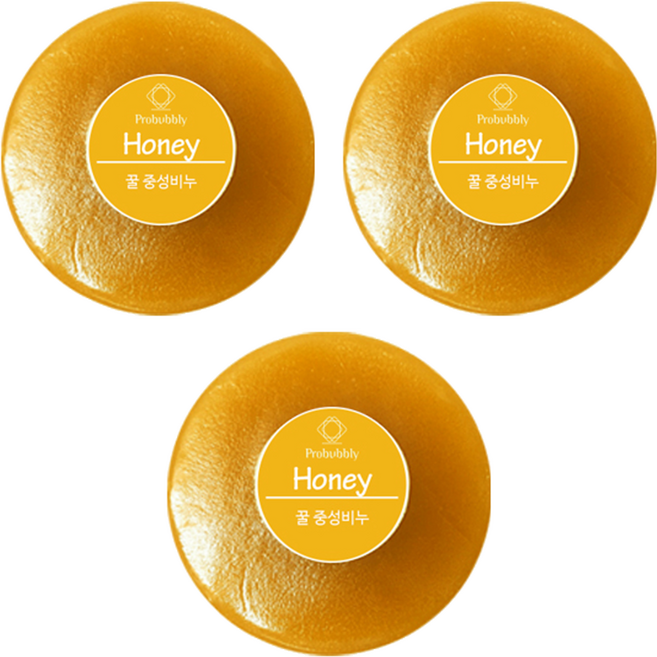 프로버블리 꿀 중성비누, 110g, 3개