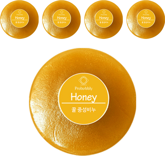 프로버블리 꿀 중성비누, 110g, 5개