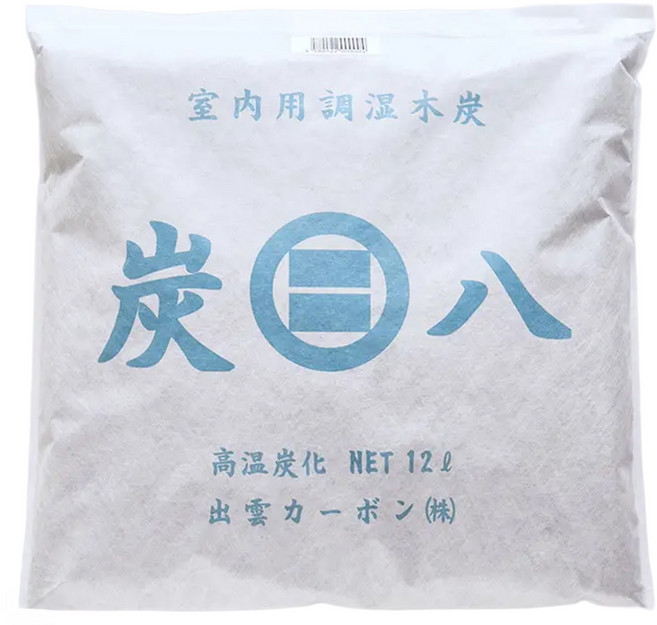 出雲屋炭八 大型室內調濕木炭 除濕 100%天然針葉林 脫臭防霉防蟲 適用於客廳臥房衣櫃等各種居家空間, 1.3kg, 1包