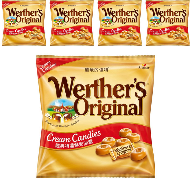 Werther's Original 道地的偉特 奶油糖, 5袋, 330g