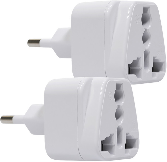 홈플래닛 여행용 멀티 변환 플러그 어댑터 유럽형, 2개